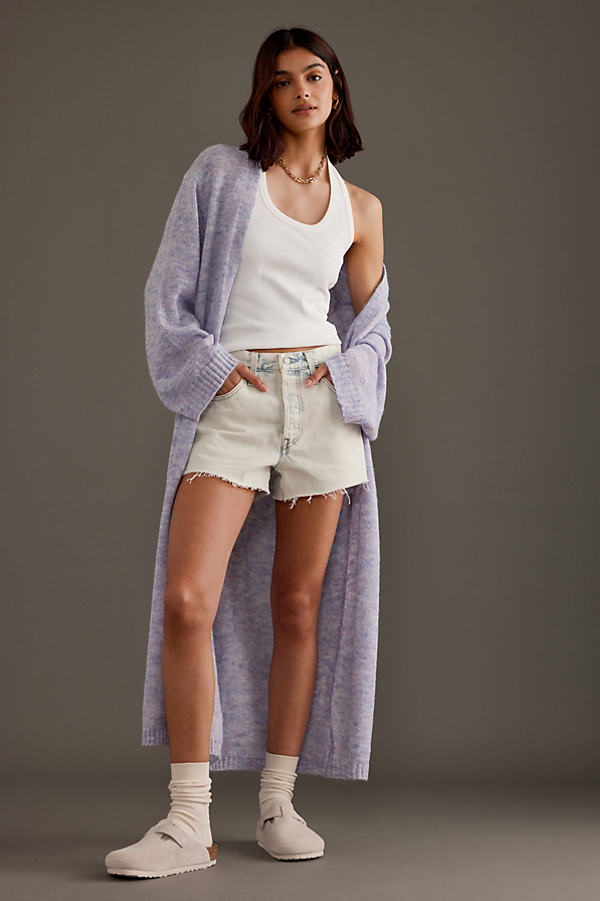 Lightweight Knitted Long-Sleeve Duster Cardigan