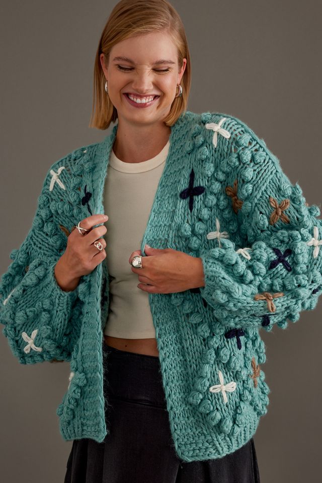 Anthropologie crocheted hotsell cardigan