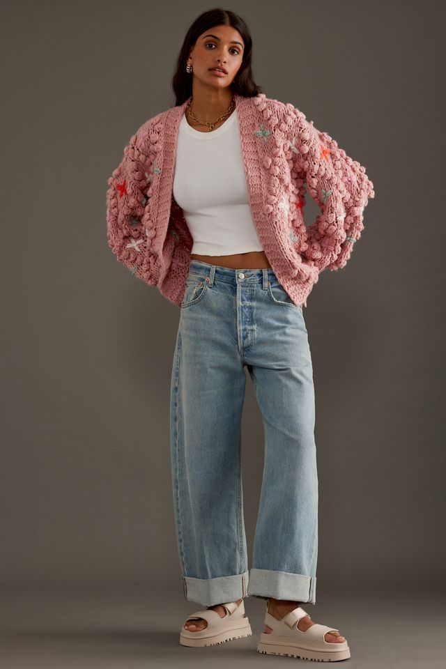 Cardigan con Maniche a Palloncino in Maglia Grossa di Anthropologie #1
