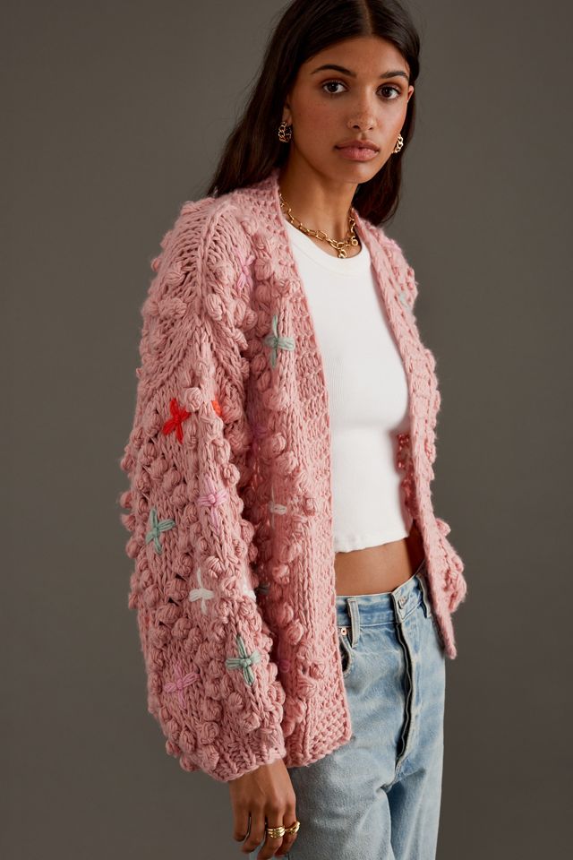 Cardigan con Maniche a Palloncino in Maglia Grossa di Anthropologie #4