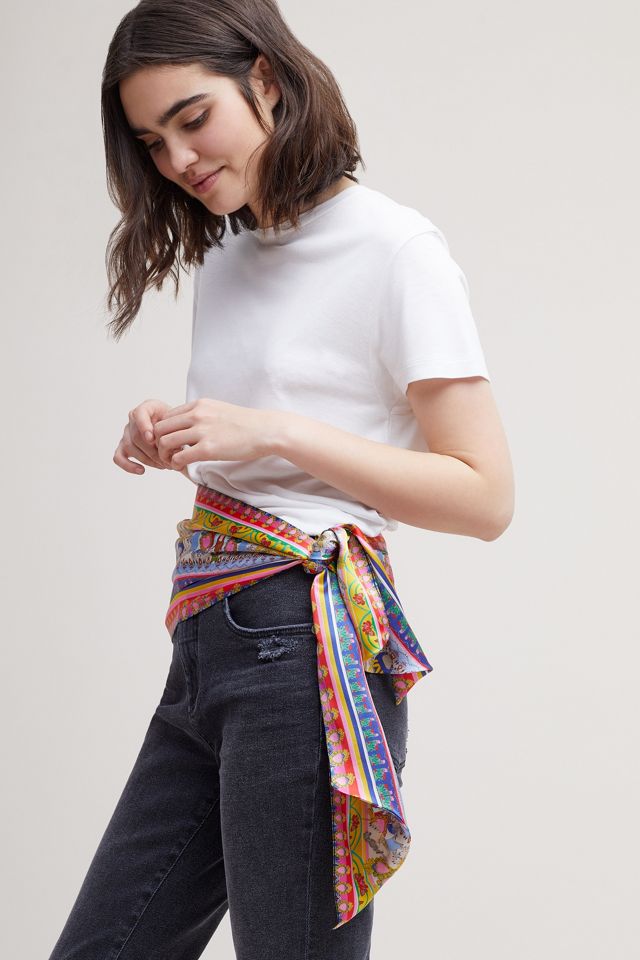 Pañuelo de seda pitillo estampado #2