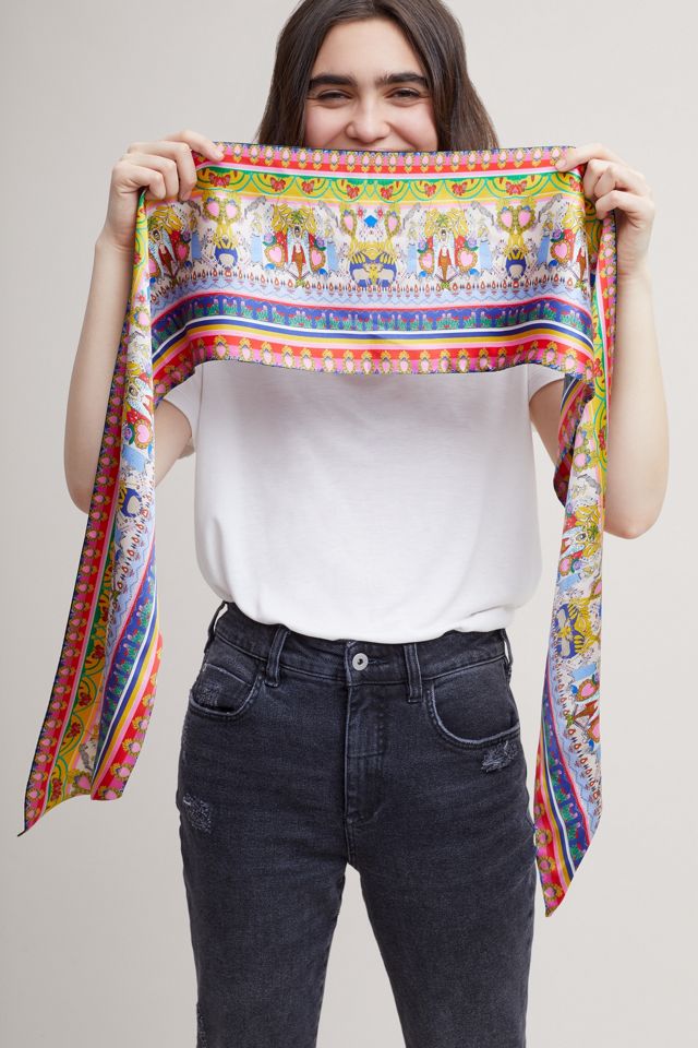 Pañuelo de seda pitillo estampado #1