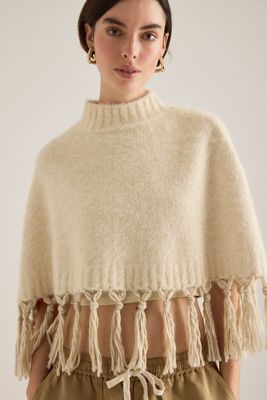 Mare Mare Fringed Poncho