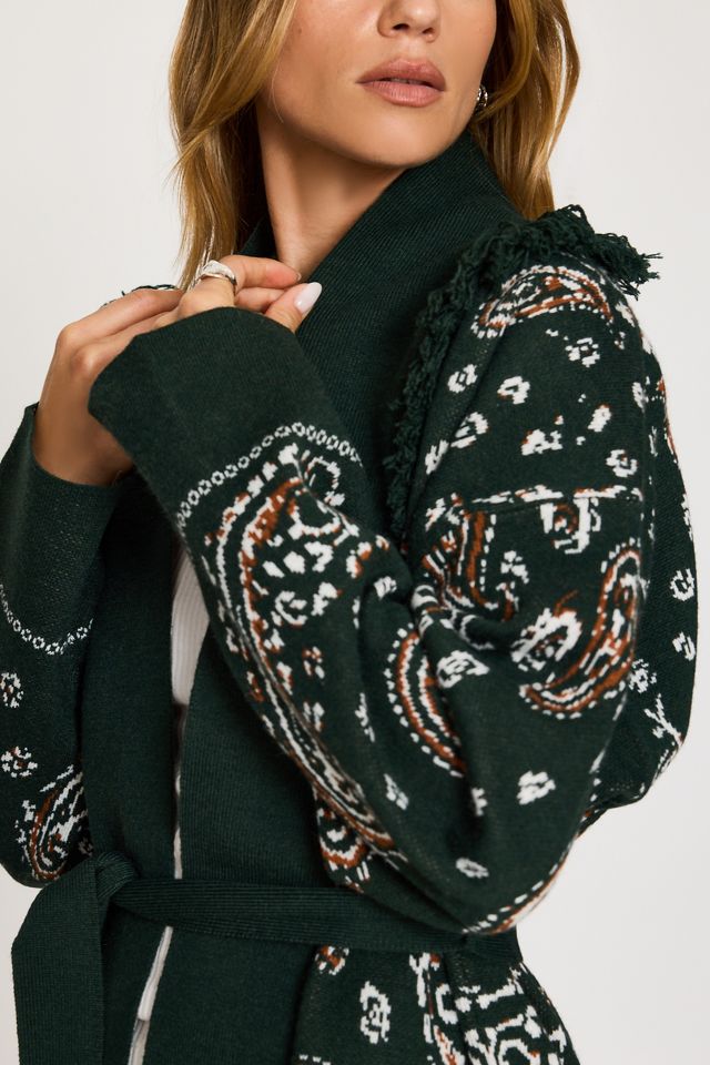 Flat White Fringe Wrap Cardigan #3