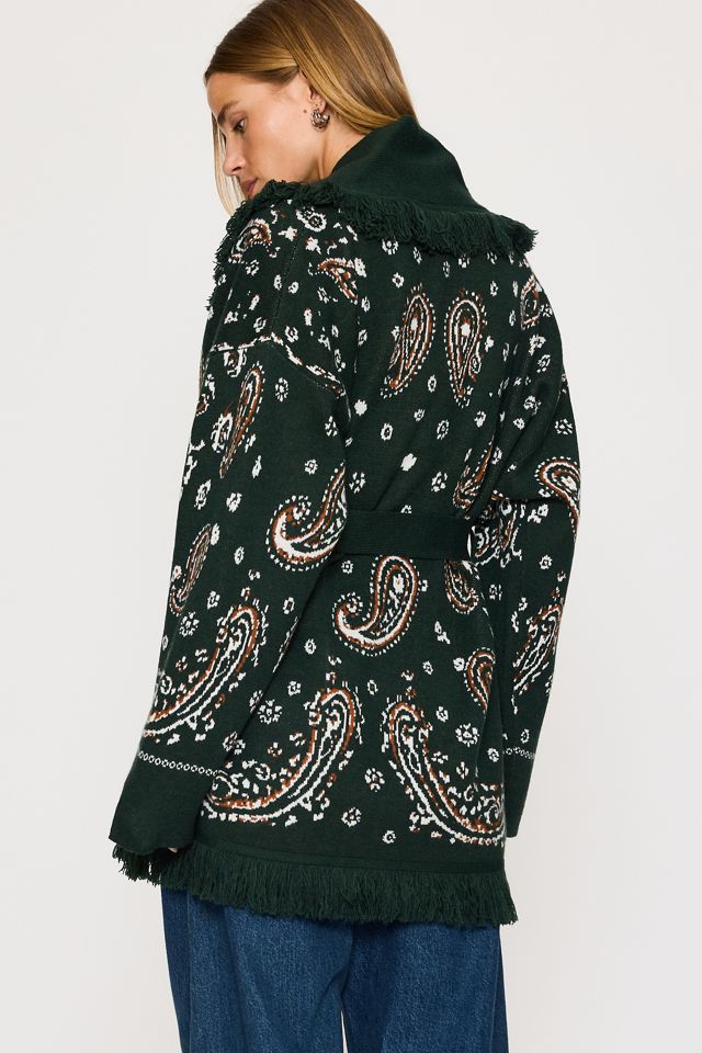 Flat White Fringe Wrap Cardigan #4