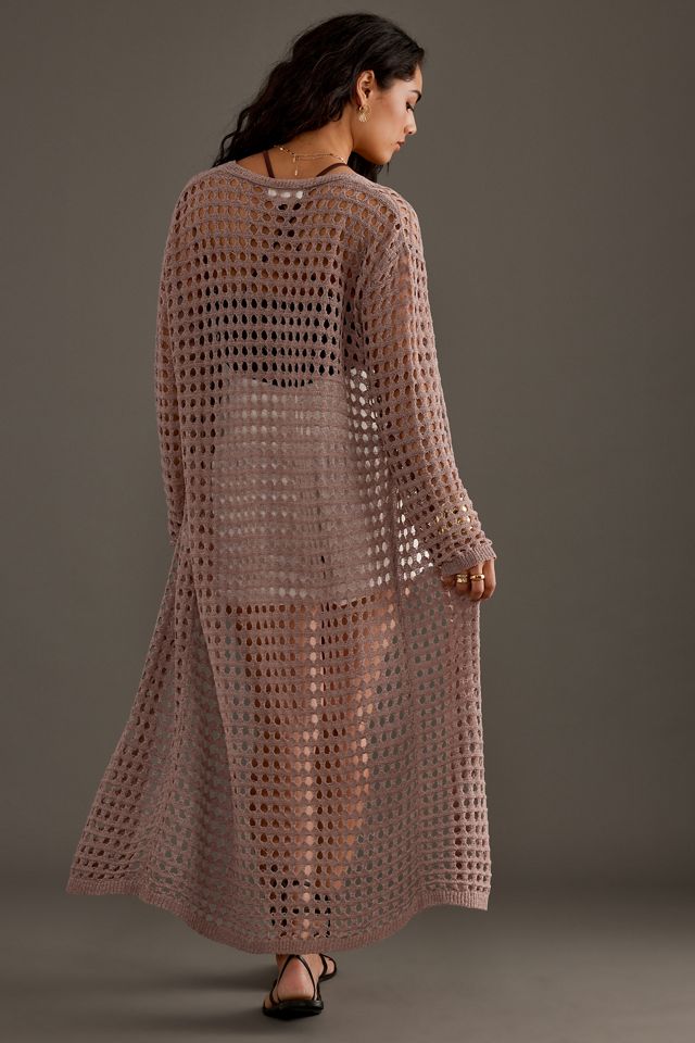 Cárdigan Duster de Tejido Abierto de Anthropologie #1