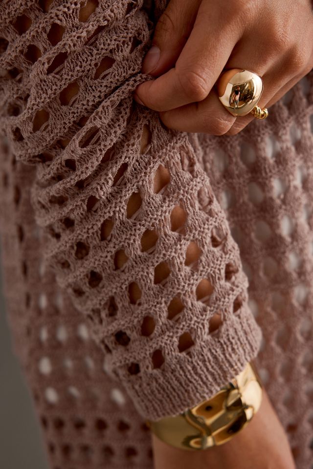 Cárdigan Duster de Tejido Abierto de Anthropologie #4