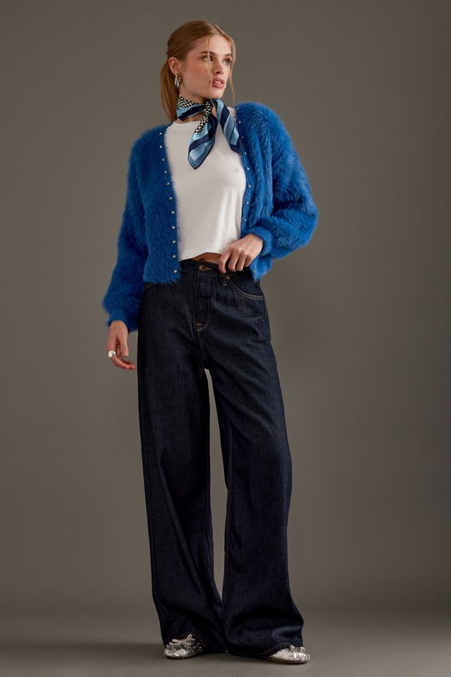 Maeve Brushed Cosy Rhinestone Cardigan #2