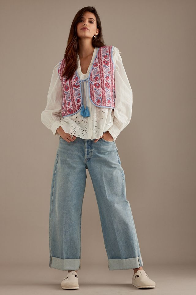 Dilli Grey Quilted Tie-Front Tassel Waistcoat #2