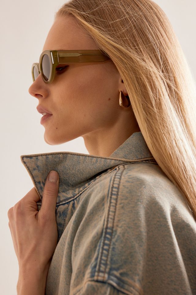 Gli Occhiali da Sole Darcy Acetato Rettangolari Arrotondati #1