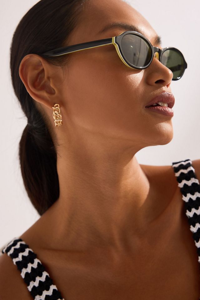 By Anthropologie Classic Oval Sunglasses #3