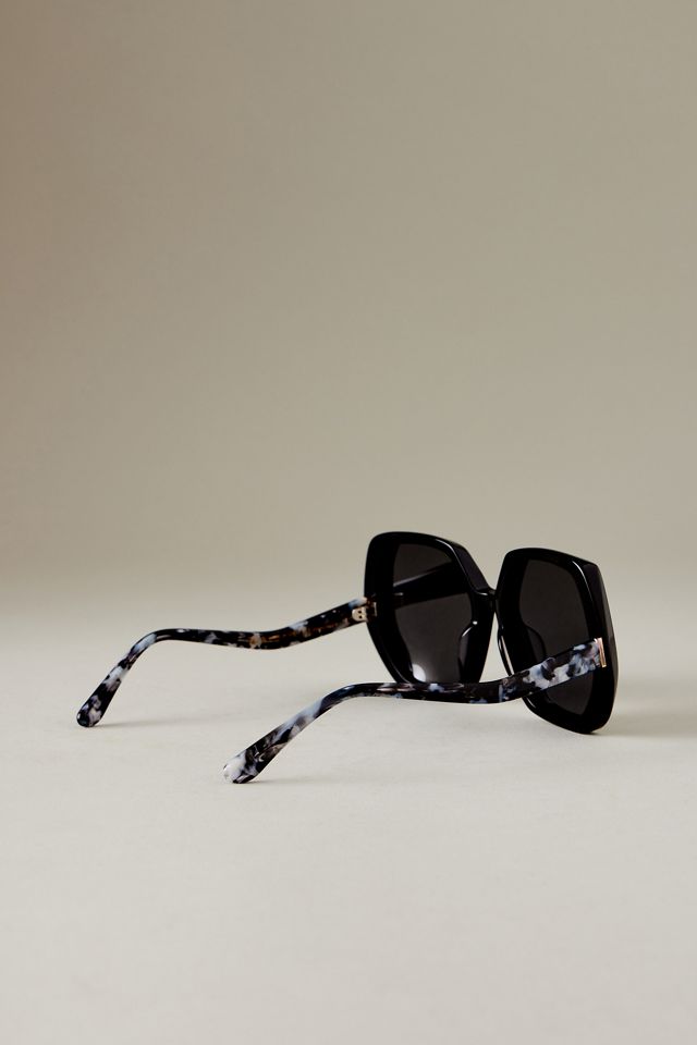 Por Anthropologie Las gafas de sol hexagonales Celeste #2