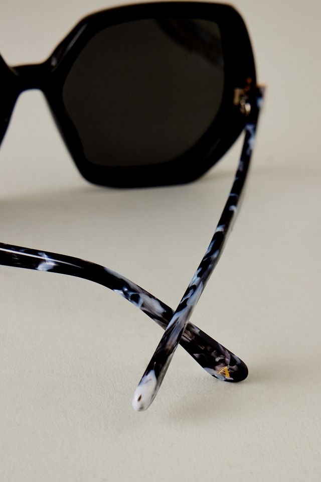 Por Anthropologie Las gafas de sol hexagonales Celeste #3