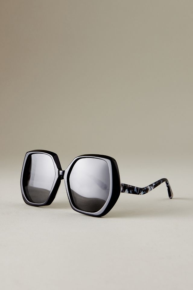 By Anthropologie The Celeste Acetate Hexagonal Polarised Sunglasses Anthropologie Uk