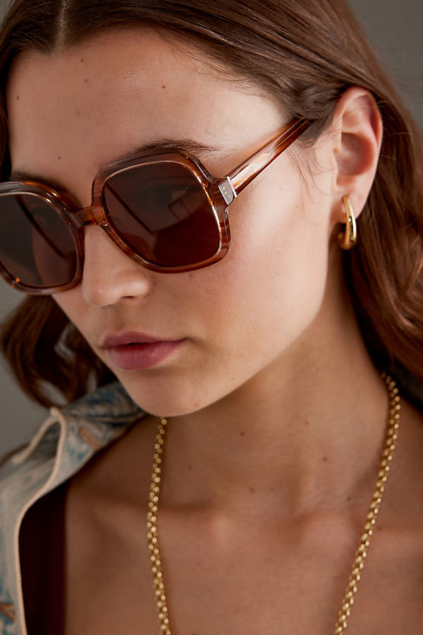 By Anthropologie The Daphne 70's Square Polarised Sunglasses
