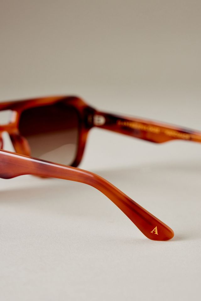 By Anthropologie The Eloise Acetate Aviator Polarised Sunglasses #3