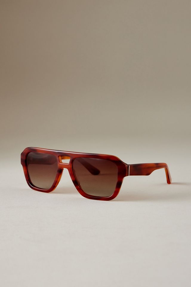 By Anthropologie The Eloise Acetate Aviator Polarised Sunglasses #2