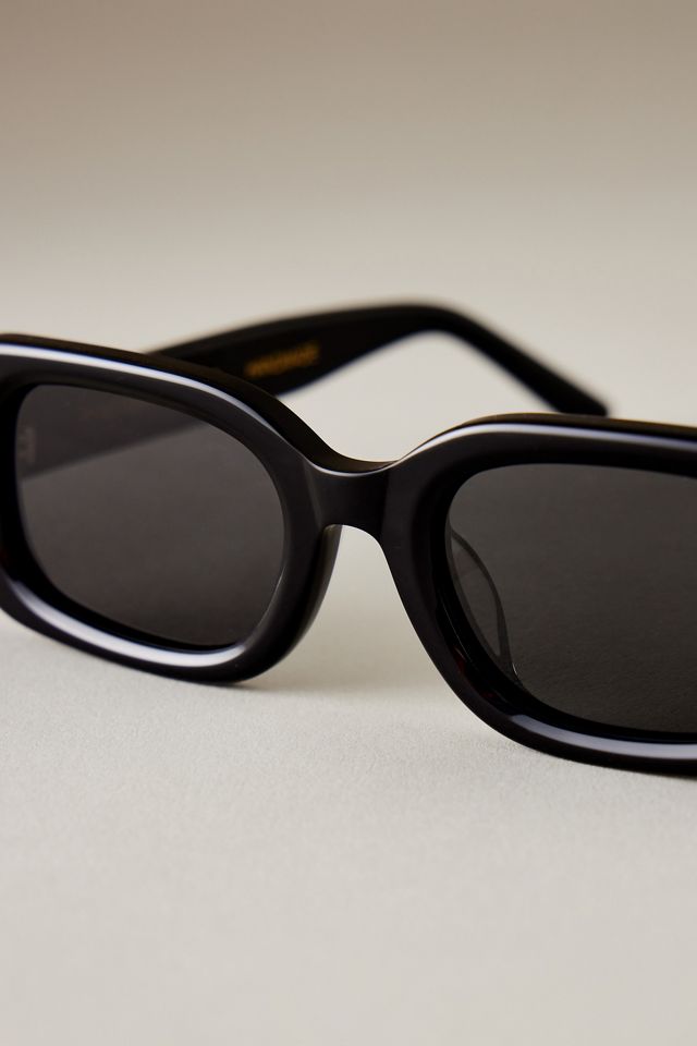 By Anthropologie The Margot Acetate Rectangular Polarised Sunglasses #3