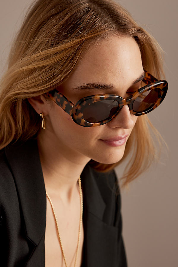 By Anthropologie The Emily Oval Polarised Sunglasses