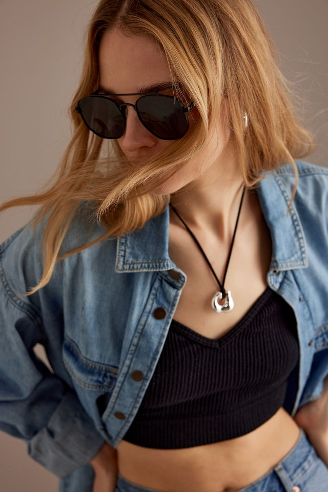 Por Anthropologie Las gafas de sol Saba Aviator #4