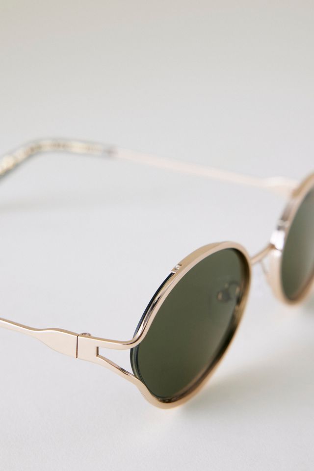 Lunettes de soleil ovales en métal #4