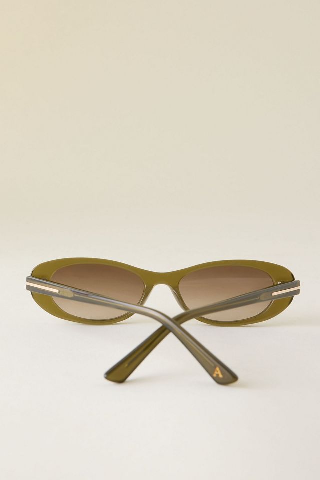 By Anthropologie Slim Oval Sunglasses #3