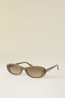 By Anthropologie Slim Oval Sunglasses