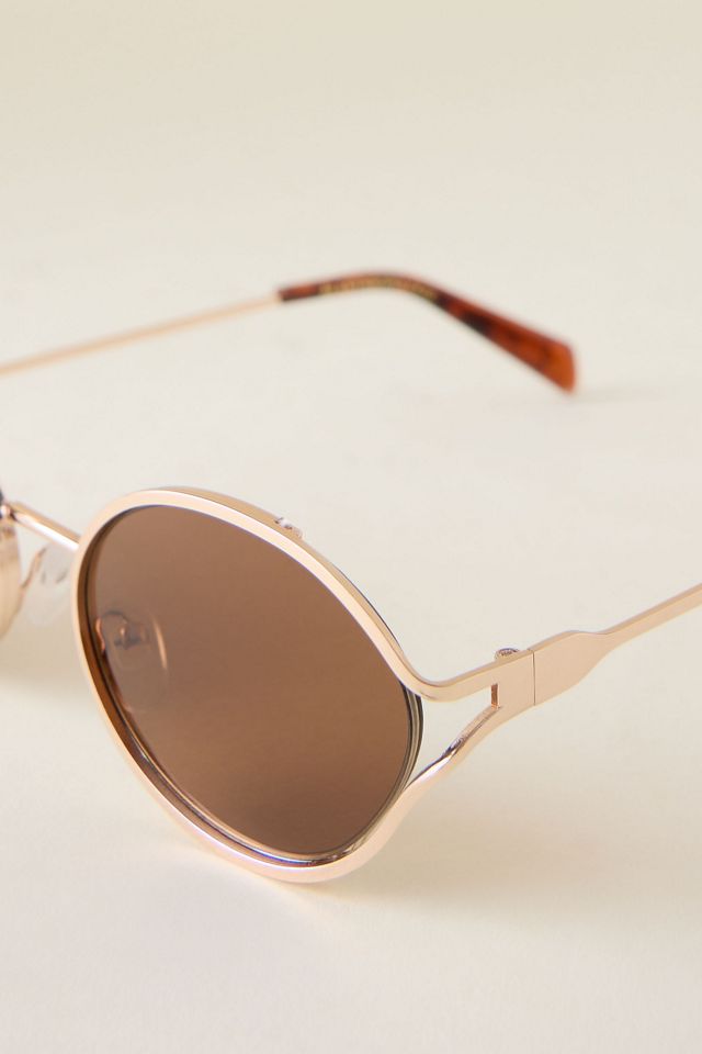 Gafas de Sol Ovaladas de Metal By Anthropologie #2