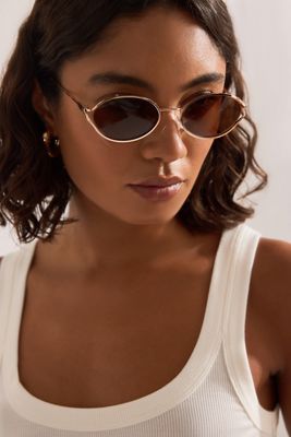 Gafas de Sol Ovaladas de Metal By Anthropologie