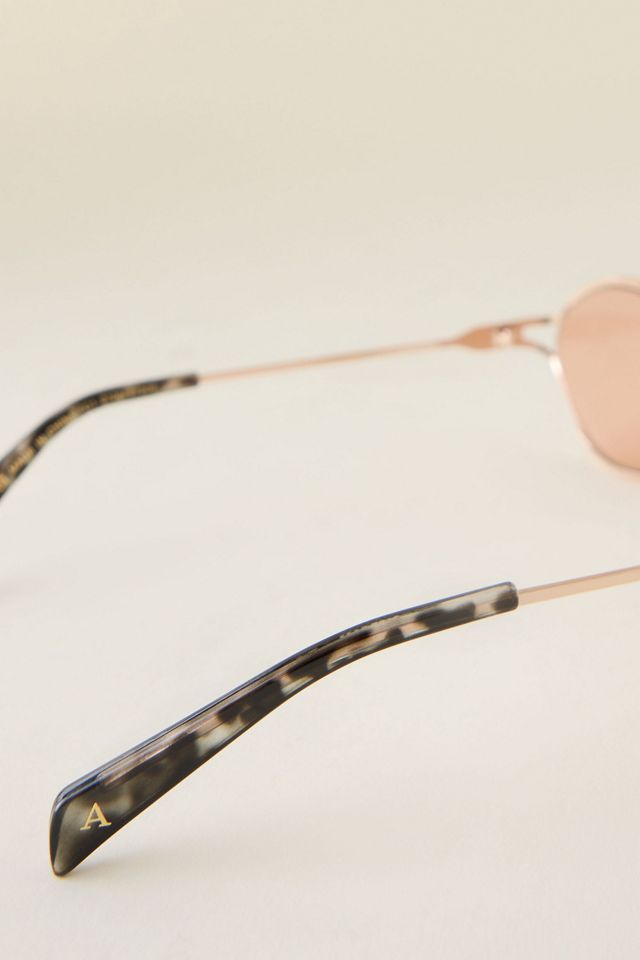 Lunettes de soleil ovales en métal By Anthropologie #3