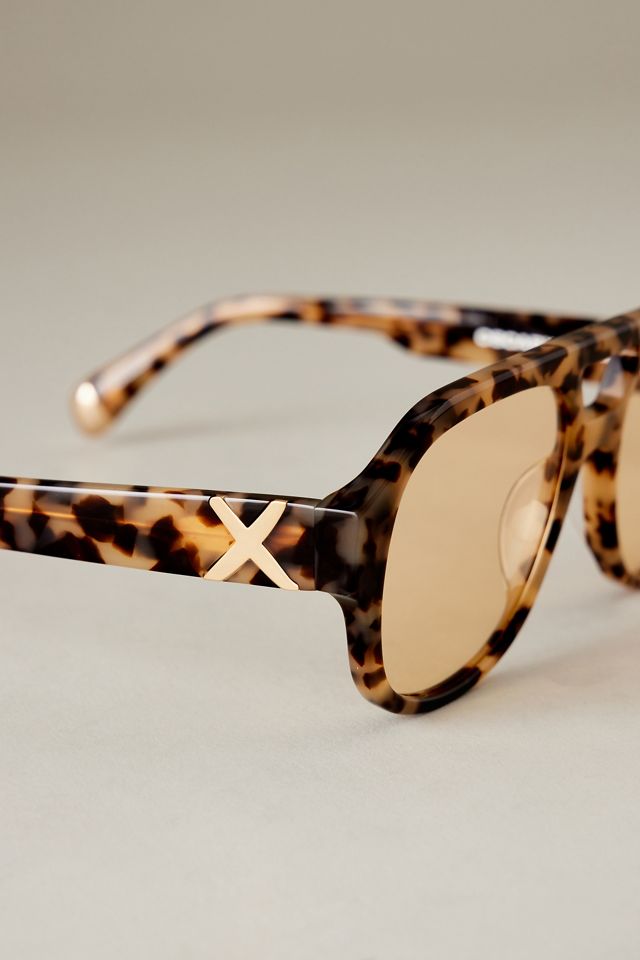 Oscar x Frank Cream Cat-Eye Rectangular Sunglasses - Women Accessories 043CR-Front-Top_grande.jpg?v=  main image 4