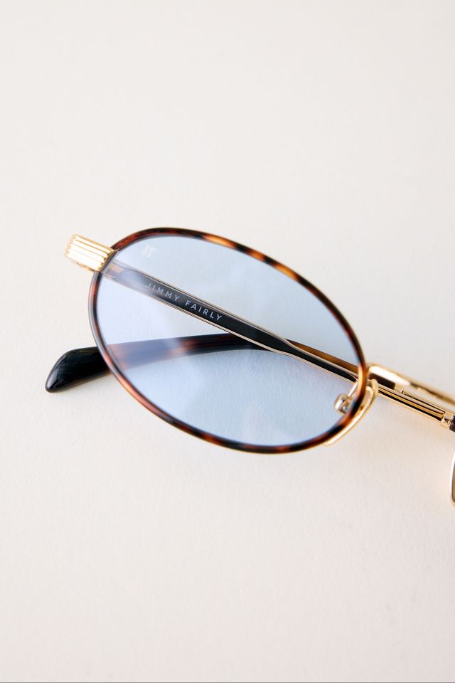 Jimmy Fairly Sigi Metal Oval Sunglasses #1