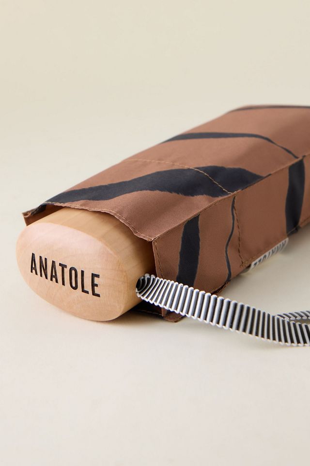 Anatole Eugene Tiger Print Folding Compact Umbrella #2