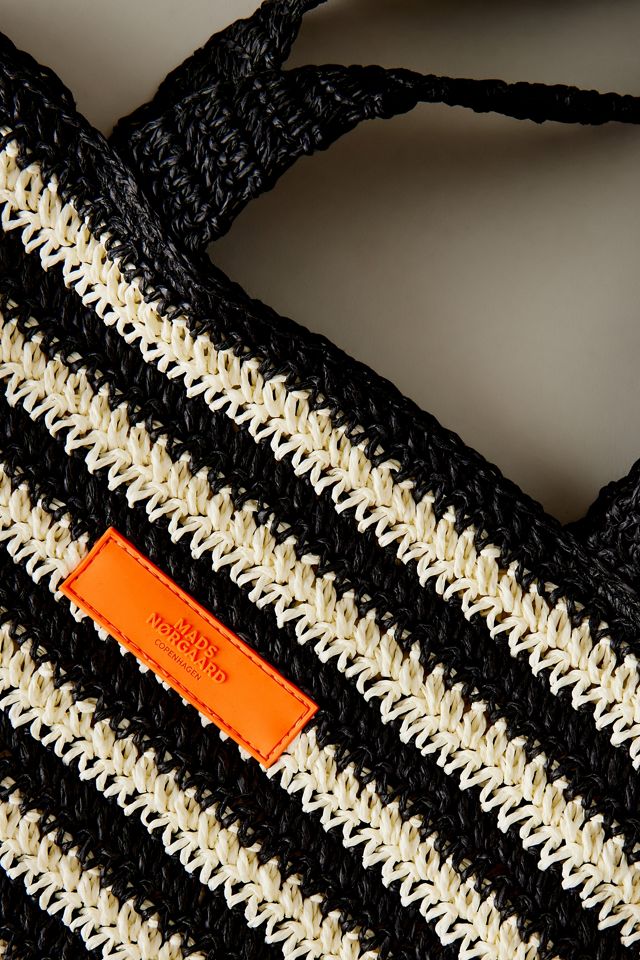 Mads Norgaard Stripe Straw Tote Bag #1