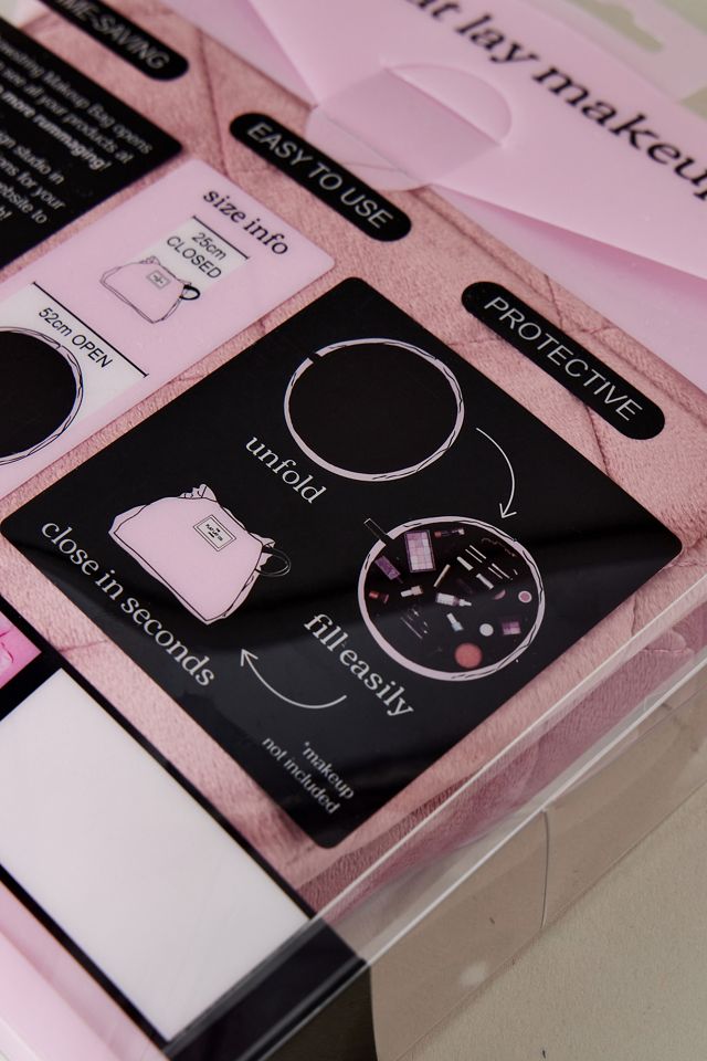 Bolsa de Maquillaje de Terciopelo Rosa The Flat Lay Co. Open Flat Box #1