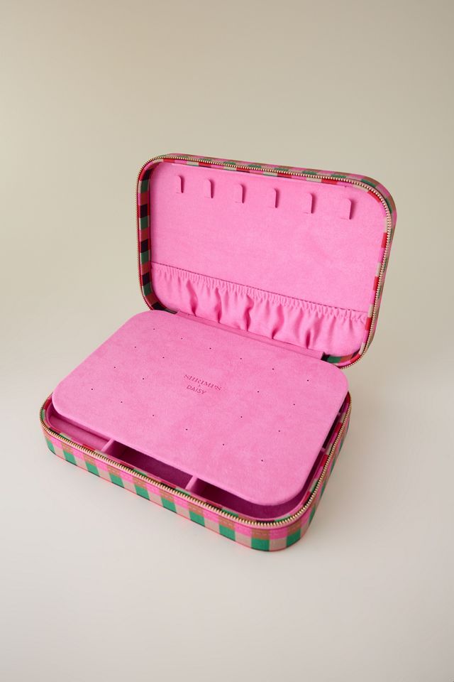 Shrimps x Daisy London Large Pink Jewellery Case #3