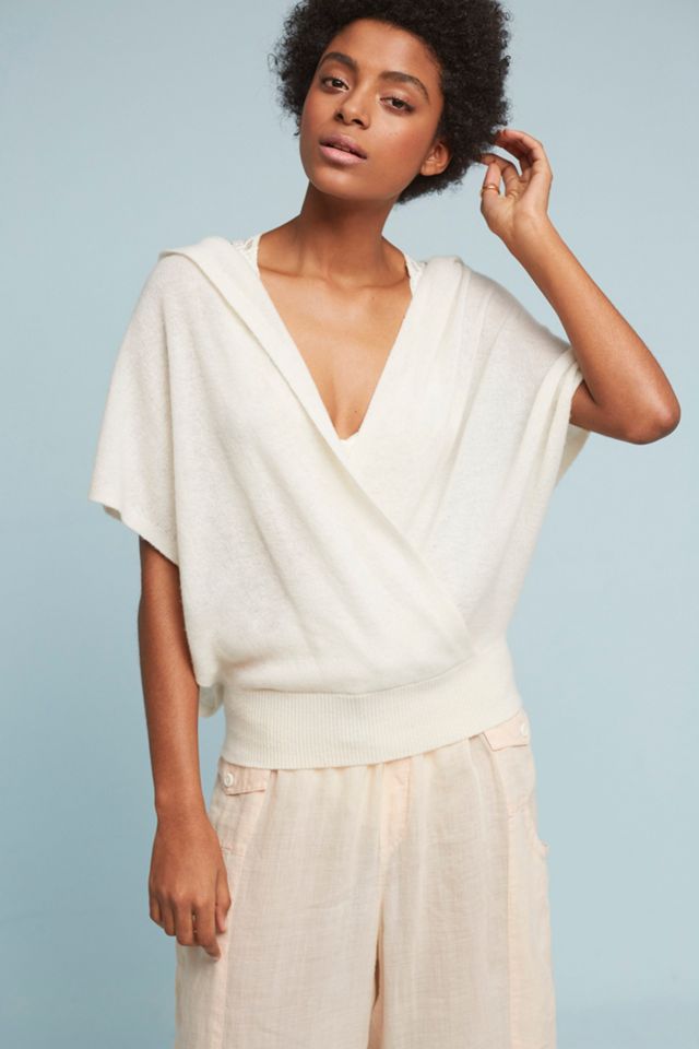 Cross-Front Cashmere Hoodie #2