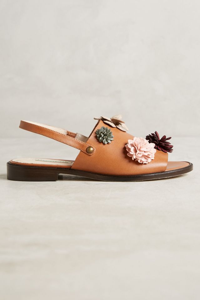 Paco Gil Suede Flower Sandals #1
