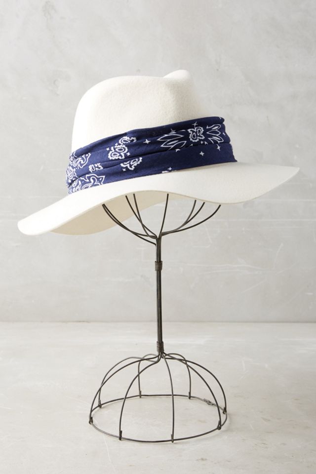Bandana-Trimmed Wool Rancher