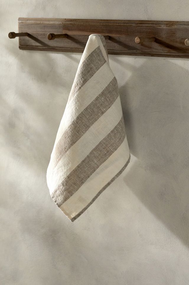 Lithuanian Linen Dish Towel, Wide Stripe #1