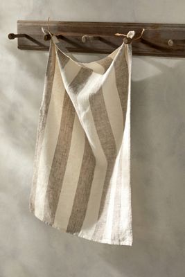 Lithuanian Linen Dish Towel, Wide Stripe