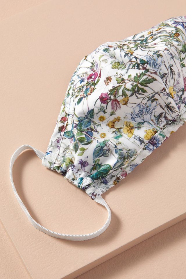 Masque en tissu imprimé fleurs sauvages Liberty   #1