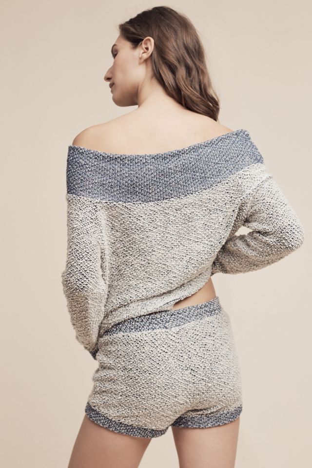 Terry Off-The-Shoulder Top #1