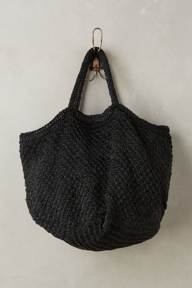 Crocheted Metallic Tote Bag #1
