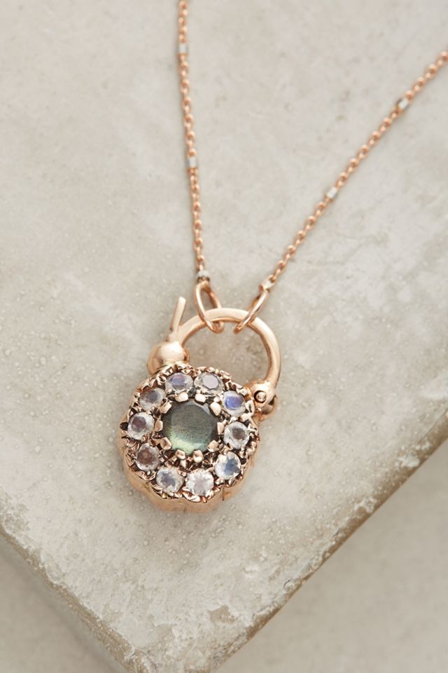 Labradorite Padlock Necklace #1