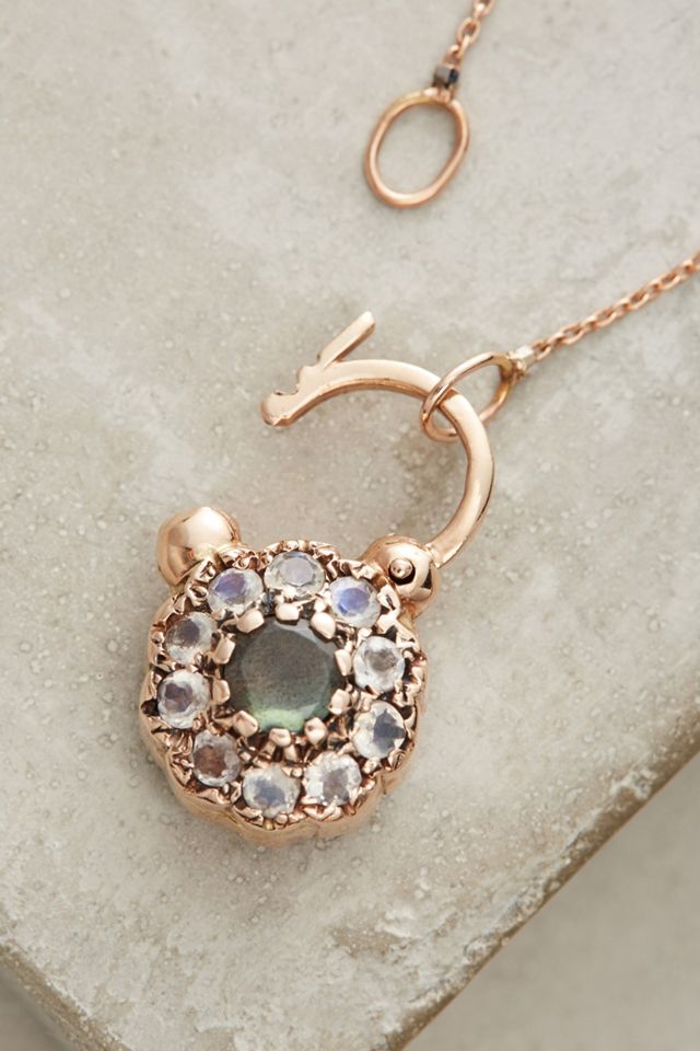 Labradorite Padlock Necklace #2