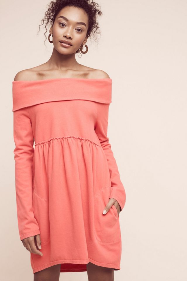 Off-The-Shoulder Cocoon Dress