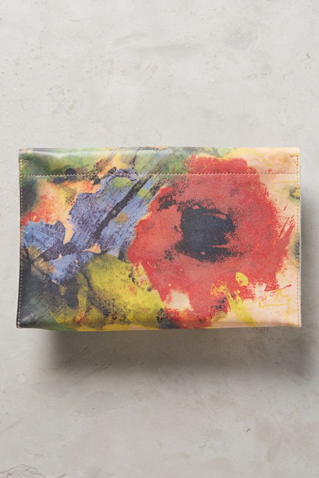 Watercolor Rose Clutch #1