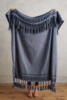 Fringed Rope Throw Blanket
