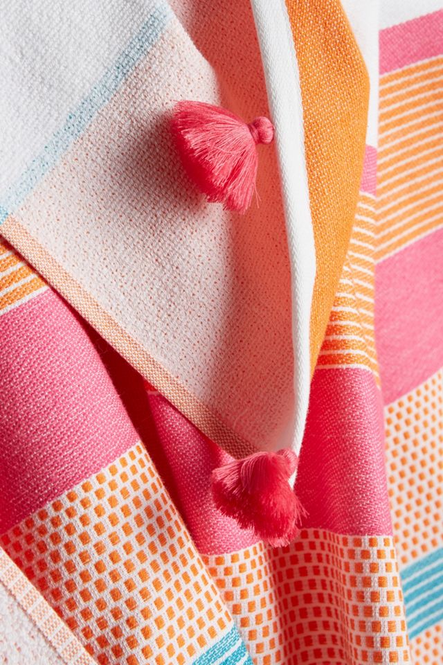 Tasseled Stripes Beach Towel #1